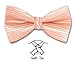 Peach Solid Color Self Tie Bow Tie