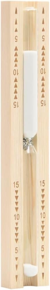 TEKEET 15-Minute Sauna Sand Timer Solid Wood Pine for Home & Garden
