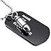 INBLUE Men's Alloy Pendant Necklace Silver Tone Black Bullet Dog Tag Army Name Tribal 27 Inch Chain