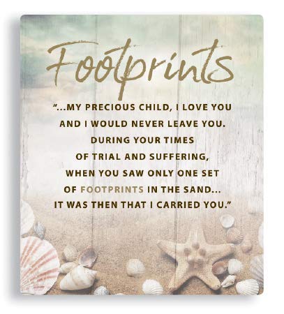 cbc Footprints in the sand Porcelain plaque