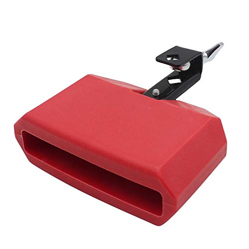 1PC Percussion Drum Bell Block Cowbell Cow Bell Mountable Mallet Musical Instrument Accessory Red New