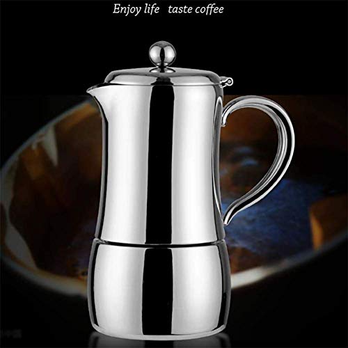 Zidao Espressokocher, 6 Tassen Moka Kaffeekanne Italienische Kaffeemaschine Für Cappuccino Oder Latte, 450ML – Bild 3