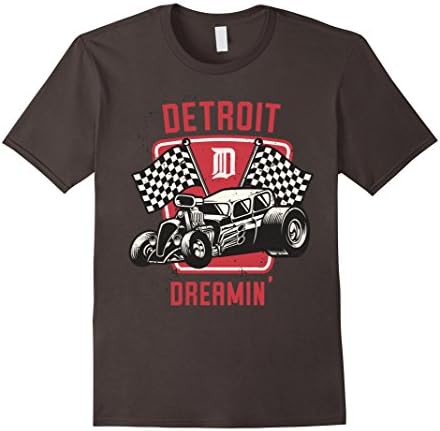 Mens Detroit Dreamin' - Michigan Woodward Cruise Gift T-Shirt Small Asphalt