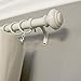 Beme International Decopolitan 1-Inch Urn Telescoping Drapery Rod Set, 72 to 144-Inch, Antique White
