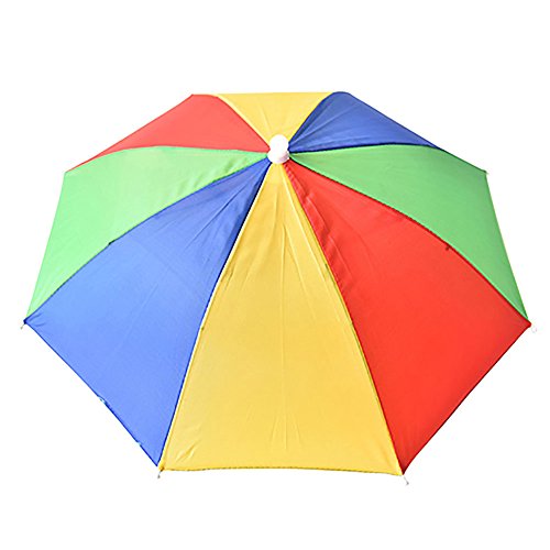 TRENTON Adjustable Outdoors Fishing Umbrella Rain Foldable Hat for Adults Kids (Multicolor)