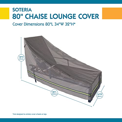 Duck Covers Soteria Waterproof 80 Inch Patio Chaise Lounge Chair Cover