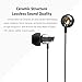 New Bee T1 USB Type C Earbud Ceramic Housing Noise Isolating Earphone CDLA HiFi Stereo In Ear Monitor Headphones for Nexus 5X/6P, LG G5, HTC 10, Huawei P9 (Black)
