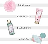 accentra POSY OF FLOWERS Bath Gift Set 4 Pc Women Body Care Relaxation Tea Rose view 3