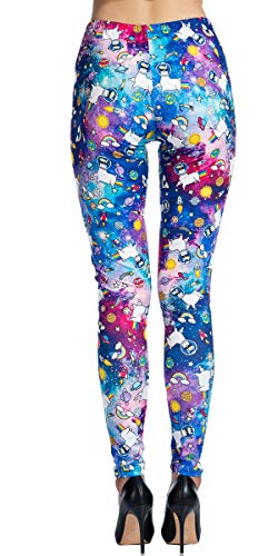 Ndoobiy Women's Printed Leggings Full-Length Regular Size Yoga Workout Leggings Pants Soft Capri L1 (YangTuo OS) - Thumbnail 3