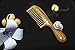 Rotumaty Natural Green Sandalwood Hair Comb Wooden Comb (Wide Tooth) for Curly Hair Detangling - No Static, Prevent Tangle, Handmade