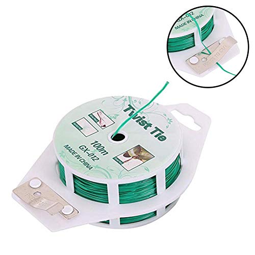 Luckycyc Plant Ties,All-Purpose Twist Ties Multi-Functional Twist Plant Ties for Plants Support Garden Office and Home Cable Organizing,100 M