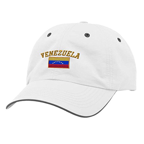 Speedy Pros Venezuela Flag Embroidery Design Richardson Polyester Water Repellent Cap White/Charcoal