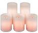 Candle Impressions Ombre Design Pillar Real Wax Flameless Candles w/Auto Timer Feature - Set of 5 - Blush Pink