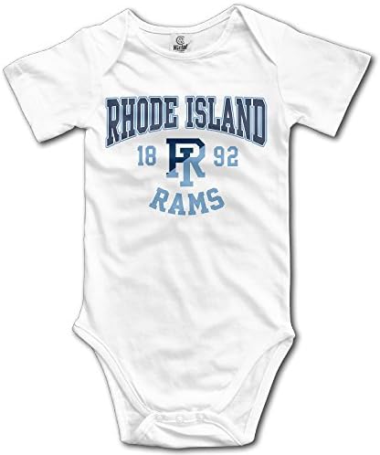 University URI Rhode Island Rams Logo Baby Girls White Romper Bodysuit