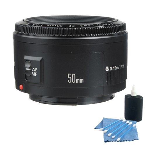 Canon EF 50mm f/1.8 II Camera Lens (2514A002) - SUPER SAVER KIT with 3 pc. Lens Cleaning Kit