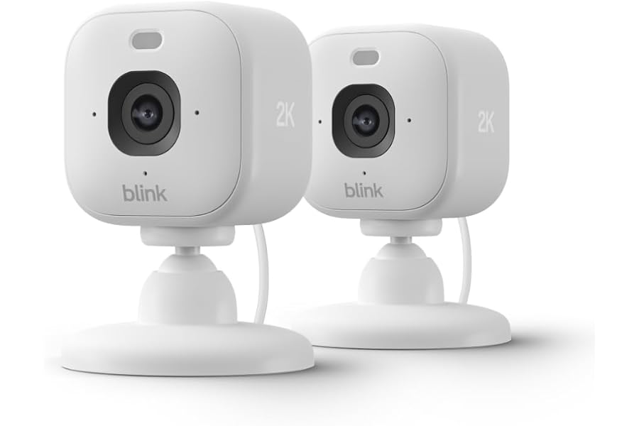 Get It Now Blink Mini 2K+ (newest model) – Plug-in Home & Pet Indoor Security Camera with 2K video r