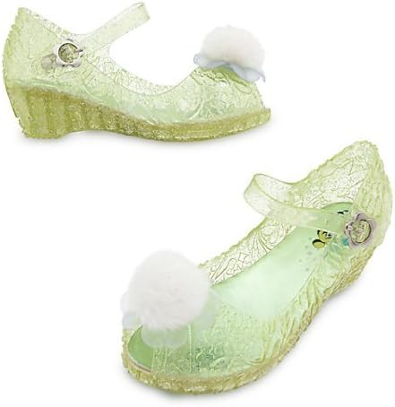 Au Tinker Bell Glow-in-the-Dark Costume Shoes For Kids, Size UK 13-1, EU 32 - 33, Official Disney