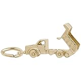 Dump Truck Charm In 14k Yellow Gold, Charms for