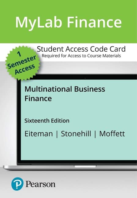 Multinational Bus.Finance Mylab Finance
