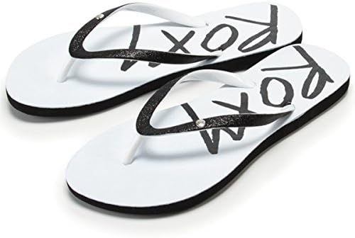 Amazon ロキシー ビーチグッズ ビーチサンダル メタリックロゴビーチサンダル Viva Glitter ホワイト 23cm Roxy ロキシー ミュール
