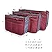 Vercord Purse Organizer Insert for Handbags Bag Organizers Inside Tote Pocketbook Women Nurse Nylon 13 Pockets Burgundy Small