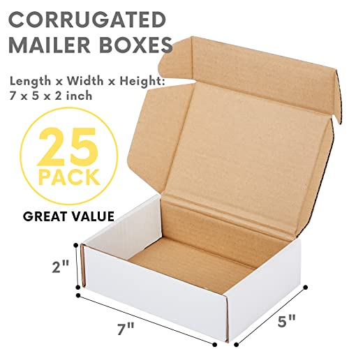 CNXBB Small Boxes with 3.5 OZ Paper Shred Filler, Shipping Boxes Small Size 7x5x2 inches Set of