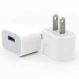 iPowerdirect® 2 Pack 1A 5V USB Power Adapter Wall Charger For Apple iPhone SE iPhone 6 6S Plus iPhone 5S 5 iPod Samsung Galaxy S6 Edge+ S5 S4 Note 5 4 3 2 HTC M8 M9 LG Nokia SmartPhone