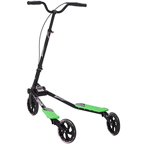 Merax 3 Wheels Foldable Swing Dragon Fitness Scooter with Height Adjustable Handlebar Merax 3 Wheels Foldable Swing Dragon Fitness Scooter with Height Adjustable Handlebar