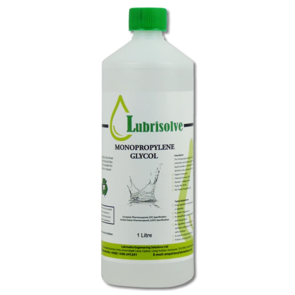 1 litre Monopropylene Glycol (PG) USP/EP GRADE 99.5% pure (1 litre)