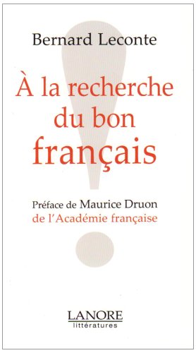 À la recherche du bon français