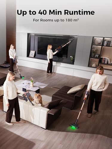 Proscenic P11 Ultra Cordless Vacuum Cleaner, 55KPa/50Mins/550W Stick Vacuum with Self-Standing, Wall Mount, Anti-Tangle, Adjustable Telescopic Pole, for Pet Hair, Hard Floor & Carpet
