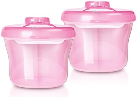 Philips Avent Formula Dispenser &amp; Snack Cup, 2 Pack, Pink (Includes BONUS Baby Haven Reusable Steam Sterilizer Bag)