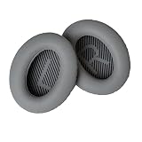 Replacement Ear Cushions for Bose QuietComfort 35 (QC35) and QuietComfort 35 II (QC35 II) Headphones. Complete with QC35 Shaped Scrims with 'L and R' Lettering (QC35/QC35 II Ear Pads, Grey)