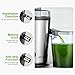 Juicer Machine, Aicok Juice Extractor, 800W Centrifugal Juicer with 3'' Wide Mouth, Dual Speed Stainless Steel Juicer with Anti-drip Mouth, Non-slip feet, BPA Free