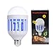 HIKENRI Bug Zapper Light Bulb 15W 2 in 1 Mosquito Killer Lamp 1200LM E26 Base Bug Zapper Light Indoor Outdoor