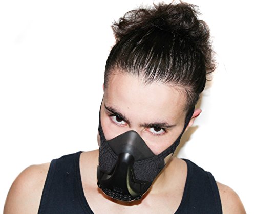 Workout Training Mask + Free Jump Rope + HIIT Workout EBOOK | High Altitude Elevation Simulation [16 Adjustable Levels]- for HIIT Endurance Training, Gym, Cardio, Running, Sports- Universal Size