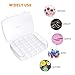 OULII 30 Grids Clear Plastic Jewelry Box Organizer Storage Container Box Makeup Ring Earring Necklace Organizer Storage Case with Adjustable Dividers (Transparent)