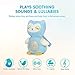 BEREST Baby Sleep Soother Sleepy Owl, Womb's Heartbeat Lullabies & Shusher White Noise Machine, Auto-Off Timer and Nursery Decor Night Light Projector, Portable Baby Shower Gift for Newborns and Up