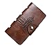 USA Distribution Classic Vintage BALINI Cowboy/501 Pattern Bifold Mens Genuine Leather Wallet (Cowboy, Long)