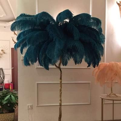 ostrich feather table lamp