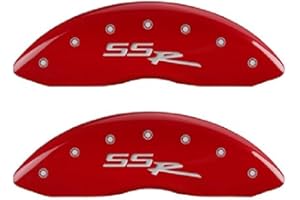 MGP Caliper Covers - Brake Caliper Covers 2002-2005 Chevrolet Trailblazer, SSR - Front and Rear Set - Red