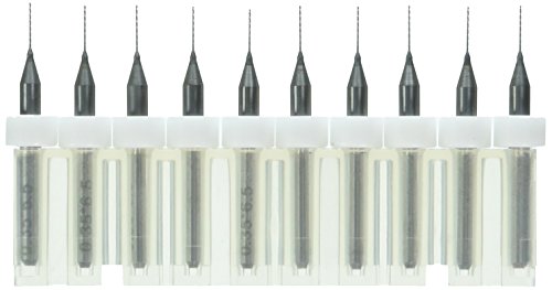 10pcs 0.35mm Tip Helical Groove Tungsten Carbide Micro PCB Drill Bits