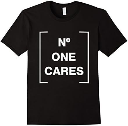 Men's No One Cares Tee Girls Men Funny Cheap Women T-shirt Tumblr Medium Black