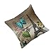 Hatop Blue Butterflies Paris Eiffel Tower Print Throw Pillow Case Cushion Cover Fashion Home Decorative Pillowcase