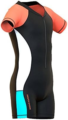 BASADINA Girls Swimsuit Shorty One Piece Long Sleeve Swimsuit with Anti-UV Protection Surf Clothing