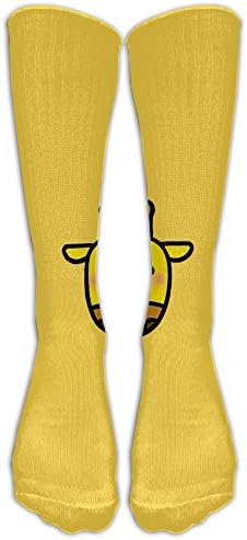 Cute Giraffe Cartoon Cotton Ventilate Compression Knee Socks Stay Soft Camp For Girls Cartoon Over Knee Long Tube Crew Socks