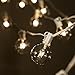 25 Foot G50 Patio Globe String Lights with 2 Inch Clear Bulbs for Outdoor String Lighting (White Wire)
