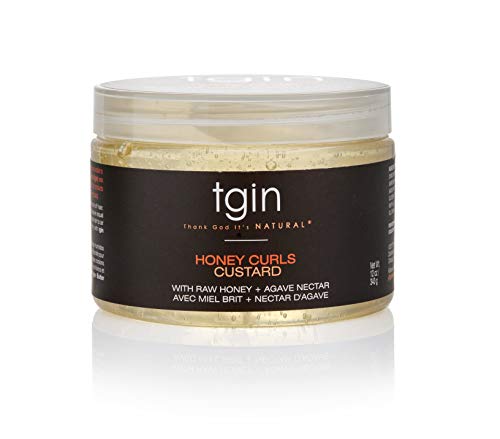 tgin Honey Curls Custard For Natural Hair - Dry Hair - Curly Hair - Damaged Hair - 12 Oz