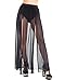 iHeartRaves Women's Stretchy Sheer Mesh and Lace Long Side Slit Maxi Skirts