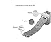 OLLIVAN for Xiaomi Mi Band 4 Strap, Mi Band 4 Mi Band 3 Wristbands Metal Replacement Bracelet Accessories Adjustable Wrist Straps for Xiaomi Mi Band 4 Mi Band 3 -No Tracker